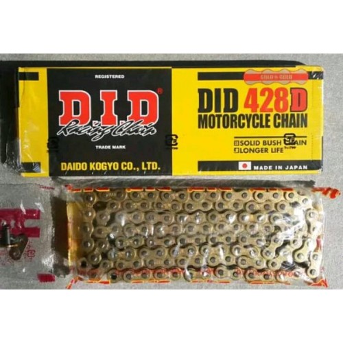 DID 428DG&G-112RB Standard Roller Chain - 112 Links - Gold