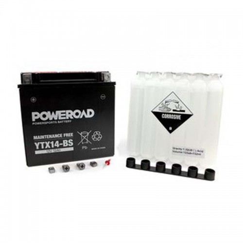 Poweroad YTX14-BS MF-AGM Maintenance Free Motorcycle Battery